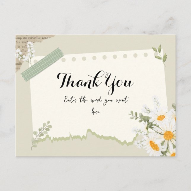 Elegant thank you card (Front)