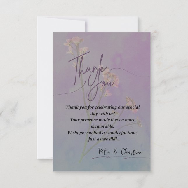 Elegant Thank You Card (Front)