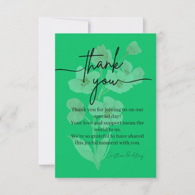 Elegant Thank You Card (Front)