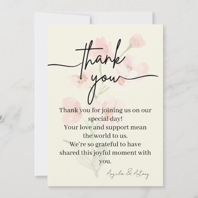Elegant Thank You Card (Front)
