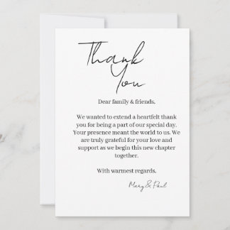 Elegant Thank You Card