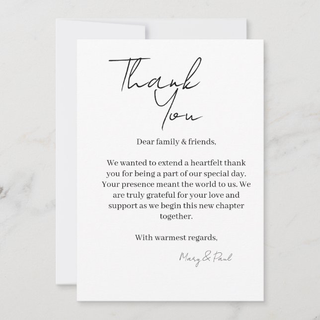 Elegant Thank You Card (Front)