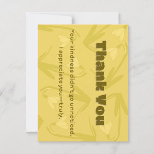 Elegant Thank You Card Floral Appreciation Message