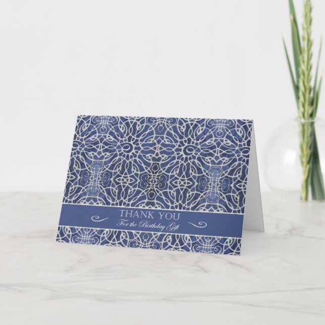 Elegant Thank You Card for Birthday Gift (Front)