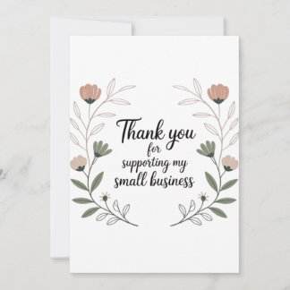Elegant Thank You Card for Small Business Packagin