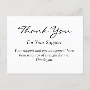 Elegant Thank You Card for Support