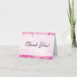 Elegant Thank you card for weddings Pink roses