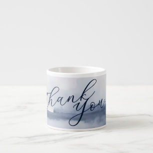 Elegant Thank You Card Watercolor Style Espresso Cup