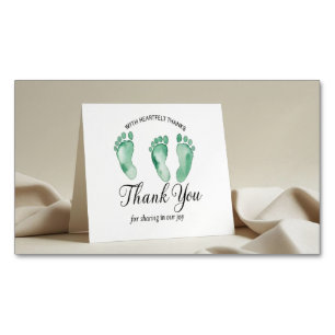 Elegant Thank You Card with Baby Footprints – Newb