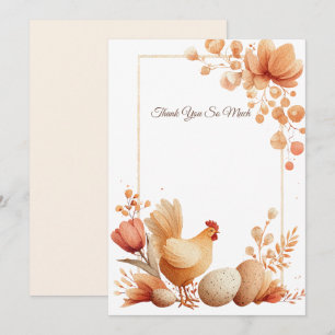 Elegant Thank You Card with Floral Frame