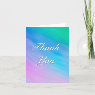 Elegant Thank You Card with Soft Rainbow Sky