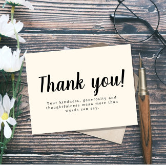 Elegant Thank You Card | Your Kindness, Generosity