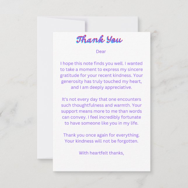 Elegant Thank You Cards  (Front)