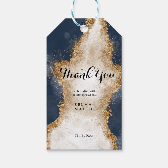  Elegant Thank You Favour Gift Tags (Front)