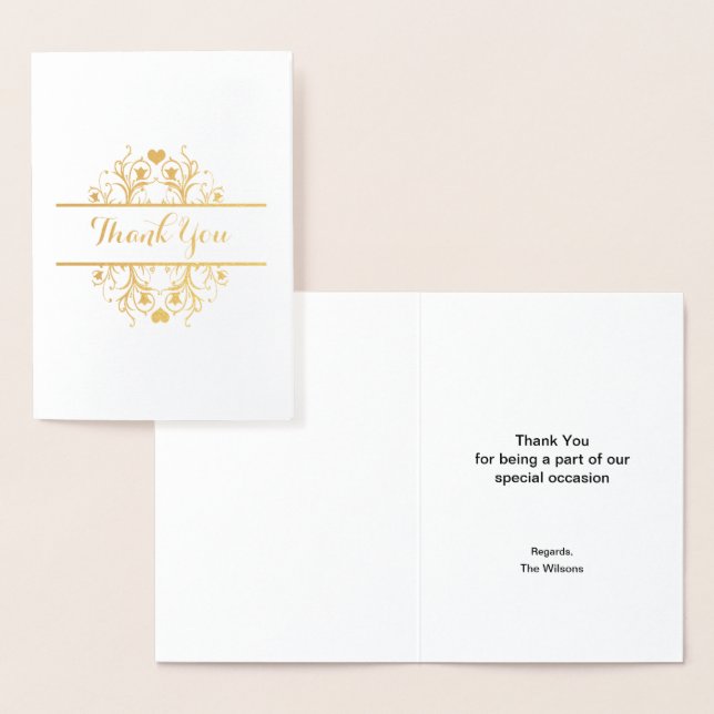 Elegant thank you foil card (Display)