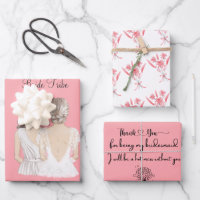 Elegant Thank You For Being My Bridesmaid 