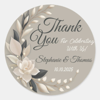 Elegant Thank You For Celebrating With Us Stickers