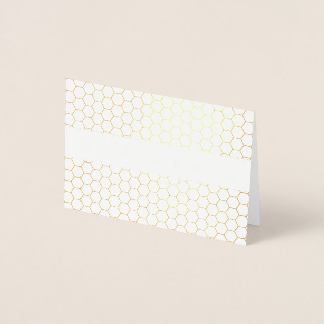 Elegant Thank You Gold Foil Geometric Typography Foil Card (Front)