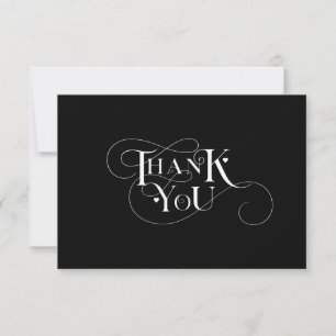 Elegant Thank You Heart Typography Photo Wedding