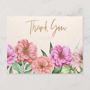 Elegant Thank you Postcard