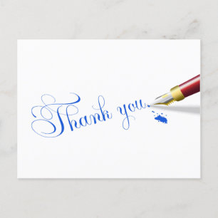 Elegant Thank You Script  Postcard