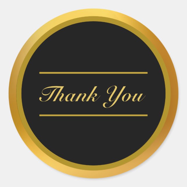 Elegant Thank You Sticker (Front)