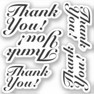 Elegant "Thank You!" Stickers