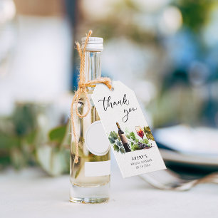 Elegant Thank You Wine Bridal Shower  Gift Tags