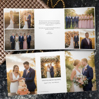 Elegant Thank You with 9 Wedding Photos