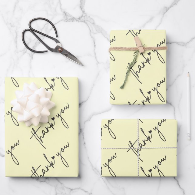 elegant thank you wrapping paper (Front)