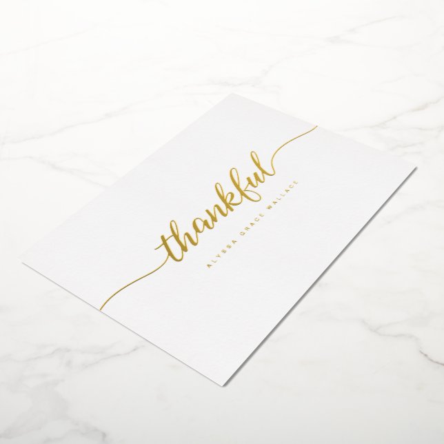 Elegant Thankful Script Personalized thank you  (Rotated)