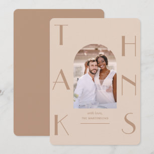 Elegant Thanks Photo Wedding Thank You Card