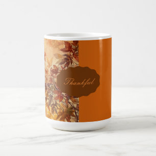 Elegant,Thanksgiving, Autumn Leaves,Rustic Coffee Mug