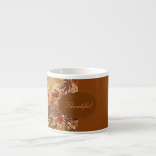 Elegant,Thanksgiving, Autumn Leaves,Rustic Espresso Cup