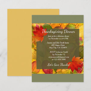 Elegant Thanksgiving Day Dinner Invitation