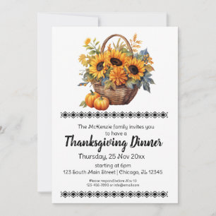 Elegant Thanksgiving Dinner Invitation