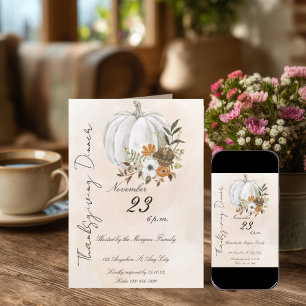 Elegant Thanksgiving Dinner Invitation