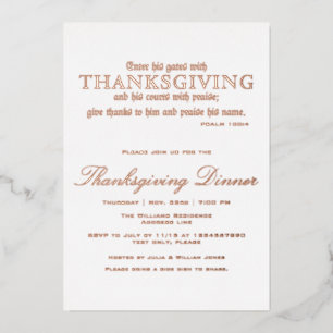 Elegant Thanksgiving Dinner Party Psalm 100:4