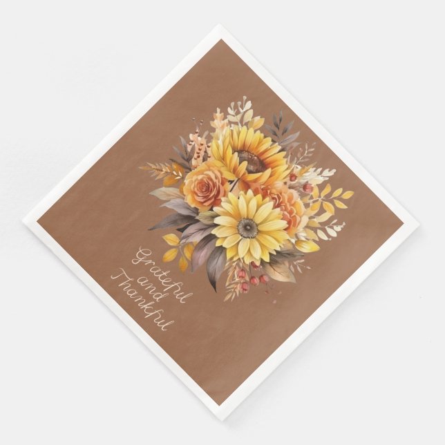 Elegant Thanksgiving Entertaining Napkin (Corner)