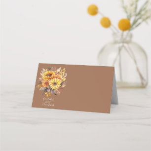 Elegant Thanksgiving Entertaining Place Card