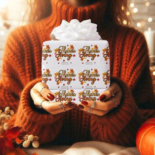 Elegant Thanksgiving foliage autumn fall Wrapping Paper