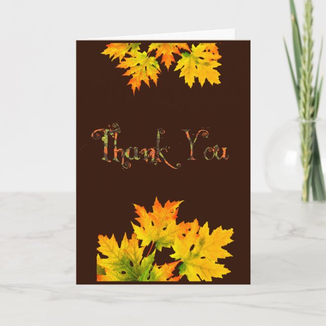 Elegant  Thanksgiving thank you card (Front)