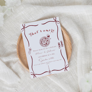 Elegant that’s amore engagement party invitation