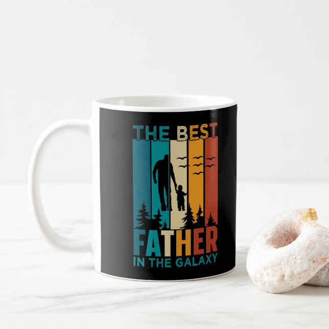 Elegant The Best Father in the Galaxy  Coffee Mug (With Donut)