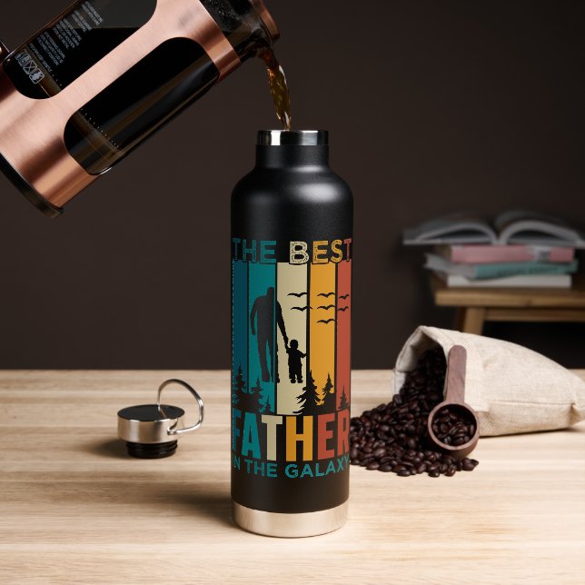 Elegant The Best Father in the Galaxy  Water Bottle (Coffee)