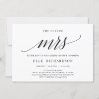 Elegant the future mrs bridal shower invitation