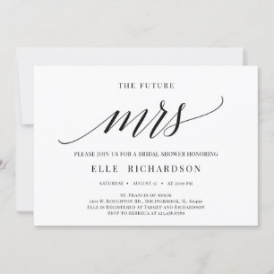 Elegant the future mrs bridal shower invitation