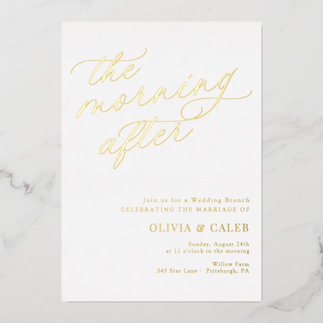 Elegant The Morning After Wedding Brunch (Front)