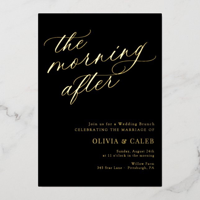 Elegant The Morning After Wedding Brunch (Front)