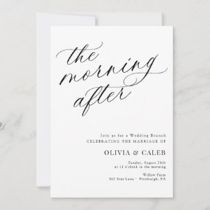 Elegant The Morning After Wedding Brunch Invitation